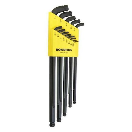 13 Piece SAE L-Shape Hex Key Set, 67037
