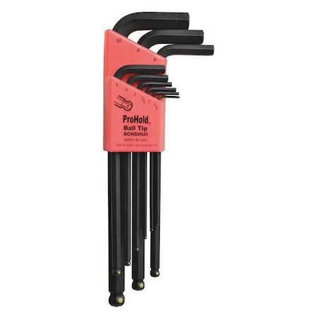 9 Piece Metric L-Shape Hex Key Set, 74999