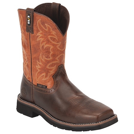 Actuator, Men's Western Boot, Composite Toe EE, Leather, 11 in Height, Brown