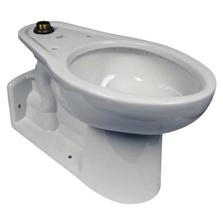 Toilet Bowl, 1.1 to 1.6 gpf, Flushometer, Floor with Back Outlet Mount, Elongated, White