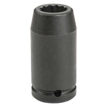 3/4 in Drive Impact Socket Deep Socket, black oxide, Steel,21 mm