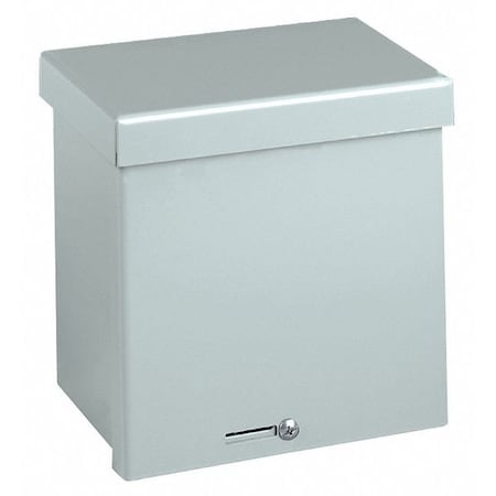 Padlockable Hasp Electrical Enclosures, 15 in H, 6 in D, 12 in W, 3R, Steel