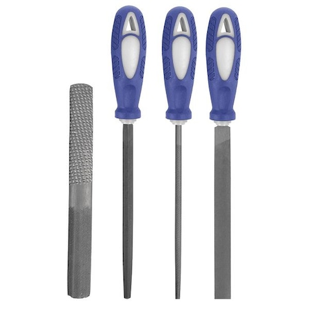 Hand File Set,Bastard/Smooth,4 Pc