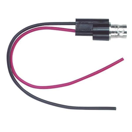 Test Lead, BNC Female, 5-7/8", PVC, Black, Red