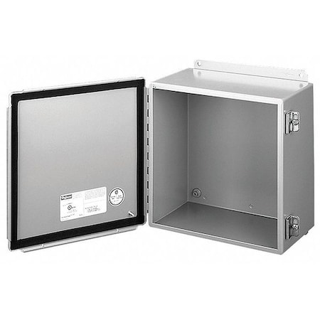 Screw Down Clamps Electrical Enclosures, 10 in H, 4 in D, 8 in W, 12, 13, Steel