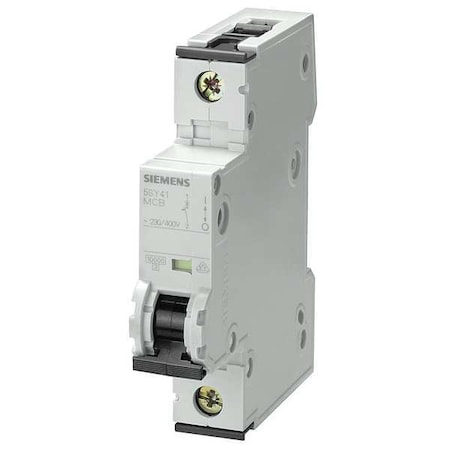 Circuit Breaker, 5SY4 Series, 5A, 1 Pole, 230/400V AC, 10kA at 230/400V AC, C Curve