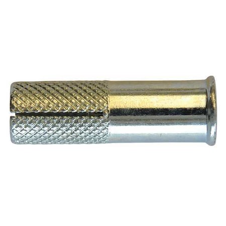 Sup-R-Drop Flanged Coil Thread Anchor, 1/2" Dia, 1-9/16" L, Steel Zinc Plated, 25 PK