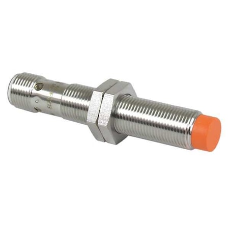 Cylindrical, Inductive Proximity Sensor, 12 mm Dia., Brass, M12, 3 Wires, Unshielded