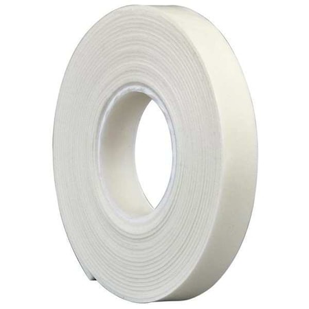 Double-Sided Foam Tape, 3/4 in W, 5 yd L, 1/16 in, Vinyl Foam, Double-Sided