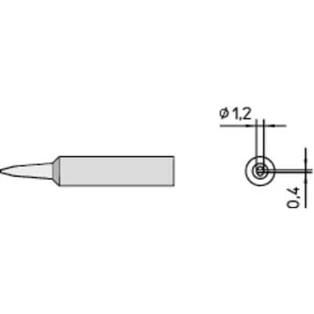Soldering Tip, Chisel, 1.2 mm, For Use With Mfr. No. WXP65