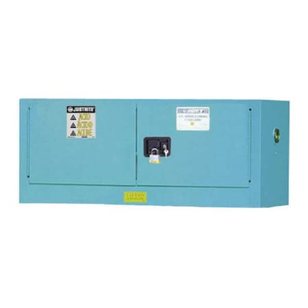 Hazardous Material Storage Cabinet, 12 gal, 1 Shelves, Steel, 43 in W x 18 in H x 18 in D, Blue
