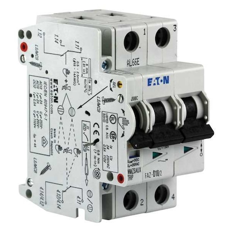 Auxiliary Contact, FAZ Circuit Breakers Use With, 250V AC, 2A