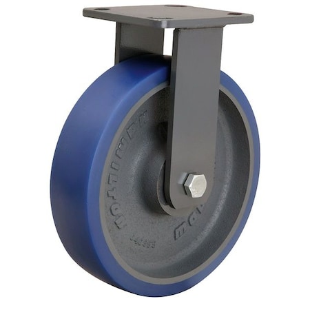 Plte Caster,Rgd,Poly,8 in.,1200 lb.,B
