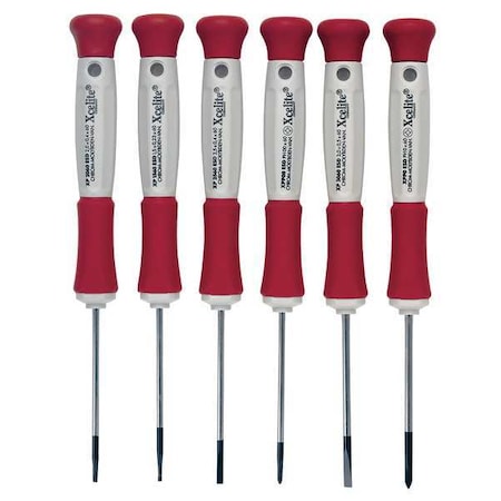 Precision Screwdriver Set,Sl/Ph,6 pcs