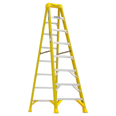 8 ft Fiberglass Stepladder, 375 lb Capacity
