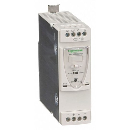 DC Power Supply, 100/120V AC; 200/500V AC, 24V DC, 72 W, 3 A, DIN Rail