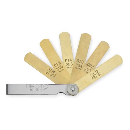 6 Blade Non-Magnetic Feeler Gauge Set