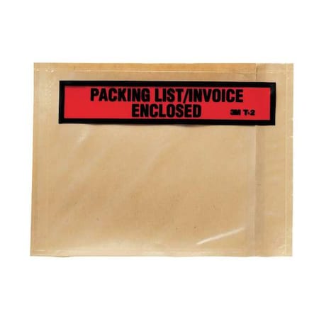 Packing List Envelope, Clear, PK1000, Height: 6"
