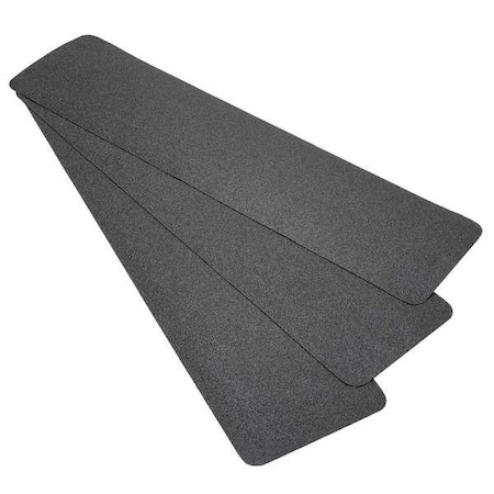 Anti-Slip Tread Synthetic Rubber Proprietary Grit Size, Black, 6" W x 2 ft. L, 45 mil Thick