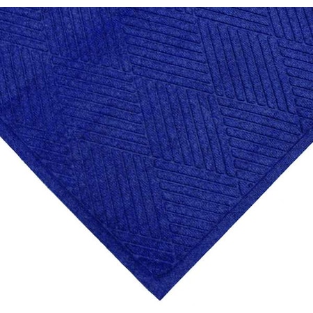 Entrance Mat, Polypropylene, 3/8 in Thick, Blue, 3 ft W x 5 ft L
