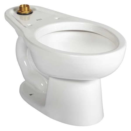 Toilet Bowl, 1.28 to 1.6 gpf, Flushometer, Floor Mount, Elongated, White