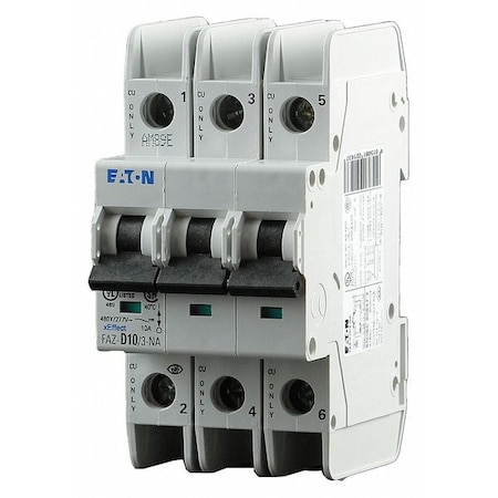 IEC Miniature Circuit Breaker, FAZ-NA Series, 20A, 3 Pole, 277/480V AC, 14kA at 277/480V AC