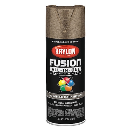 Hammered Spray Paint, Dark Bronze, Hammered, Solvent, 12 oz
