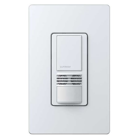 Wall Mount Sensor, Occupancy, Vacancy, Hard Wired, White, 900 sq ft, Fluorescent, Halogen, Incandescent, LED