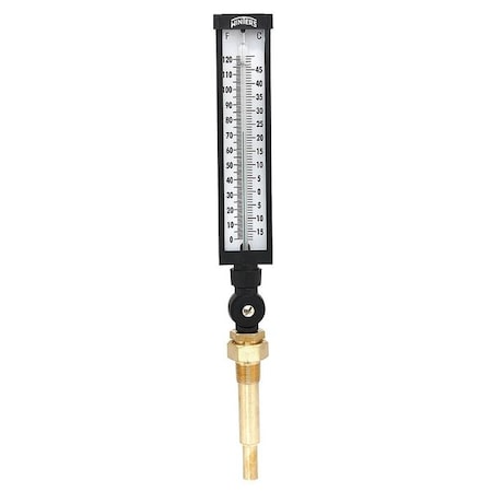 Thermometer, Analog, -40-110 deg, 3/4in NPT