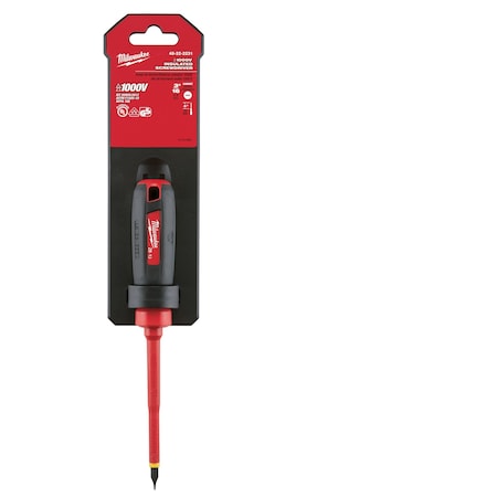 3/16 in. x 4 in. Cabinet 1000 Volt Insulated Screwdriver