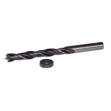 Brad Point Drill Bit, HSS, 3/8 in.