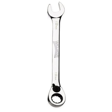 Williams Ratcheting Combo Wrench,12 pt.,16mm