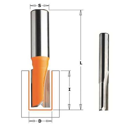 Straight Router Bit,HW,1/2 in
