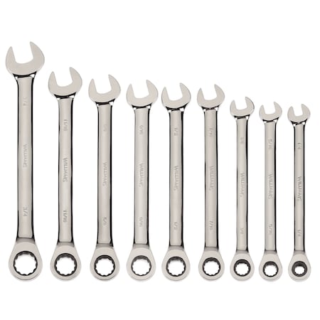 Williams Combo Ratchet Wrench,1/2",Hi-Polish