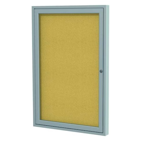 Enclosed Cork Bulletin Board 24x18 In., 1 Door