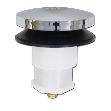 Tub Drain Stopper, 1-1/4 in Overall Dia, Fits 1-3/16 in Max Drain Size, Toe Touch, Plastic