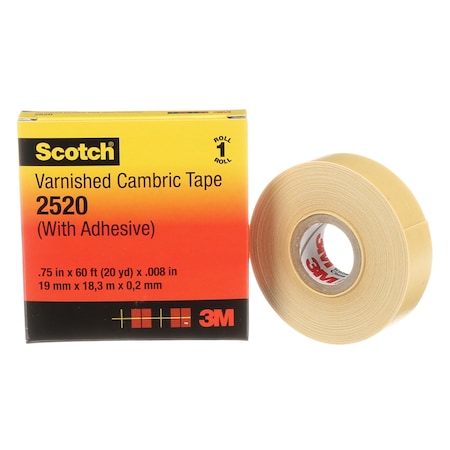 ElectricalTape,Yellow,20ydL,3/4inW,PK20