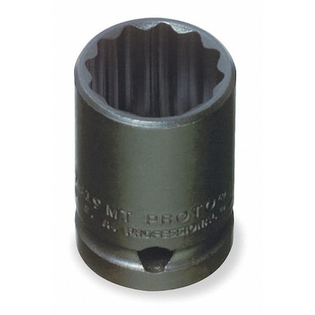 1/2 in Drive Impact Socket Standard Socket, black oxide,17 mm