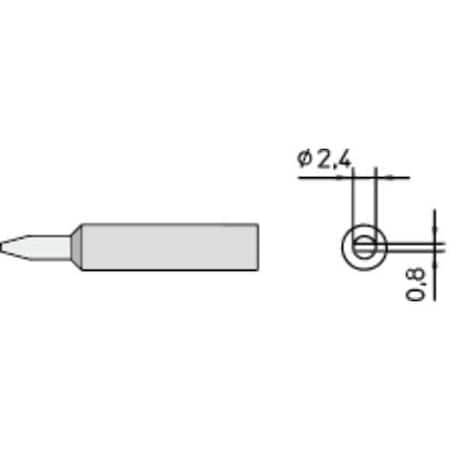 Soldering Tip, Chisel, 2.4 mm, For Use With Mfr. No. WXP65