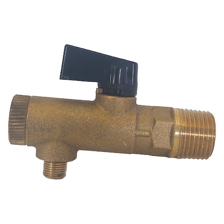 Brass Filter Ball Valve,Ang.,MNPT,1/8 In