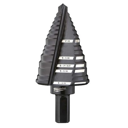 No. 12 Step Drill Bit, 7/8" - 1-3/8"