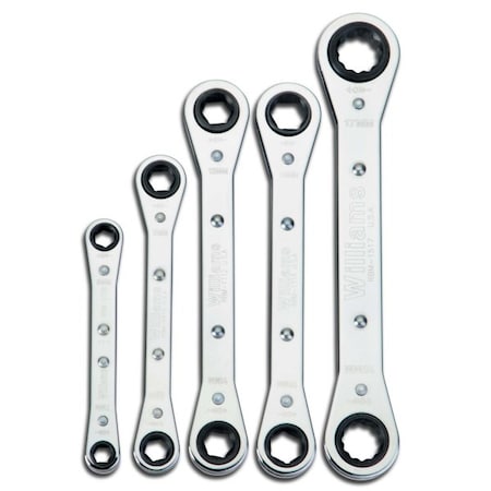 Williams Ratchet Box Wrench Set,5 pcs.