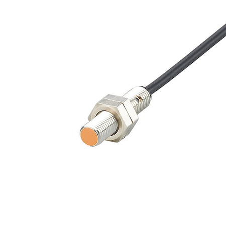 Cylindrical, Inductive Proximity Sensor, 8 mm Dia., Brass/PBT, 2 m, Bare Wire, 2 Wires, Shielded