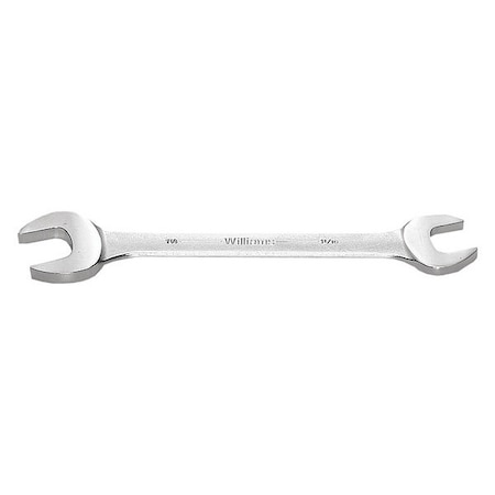 Williams Wrench,Open End,3/8 x 7/16",Satin Chrome