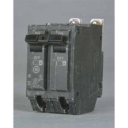 Miniature Circuit Breaker, THQB Series, 45A, 2 Pole, 120/240V AC, 10kA at 120/240V AC