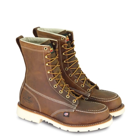 Men's 8-Inch Work Boot, 12 EE, Steel Toe, 8 in H, Brown, 804-4378