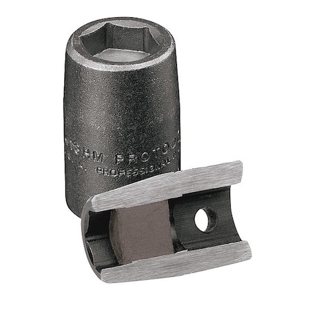 1/2 in Drive Impact Socket Standard Socket, black oxide,9/16 in