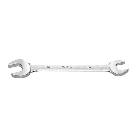 Williams Wrench,Open End,11/16x3/4",Satin Chrome