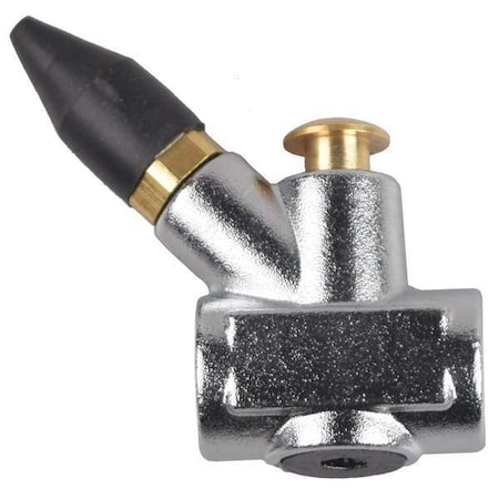 Air Gun, Thumb-Button Grip, Straight Nozzle, Rubber Tip, 1-5/16 in Extension, 1/4 in NPT Female