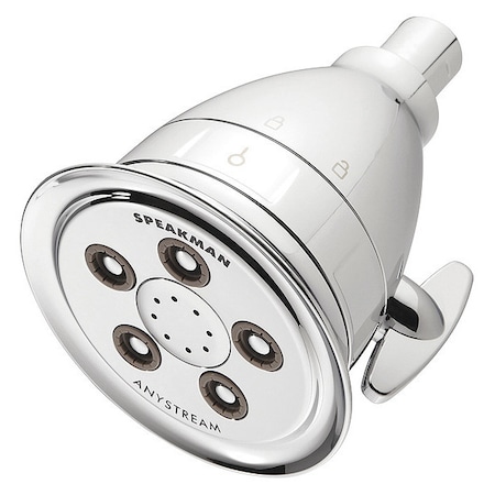 Shower Head, Polished Chrome, Wall